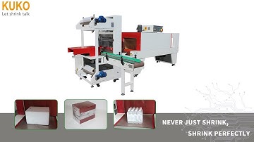 automatic cat food bag sleeve stacking sealing shrink bags tunnel packing machine