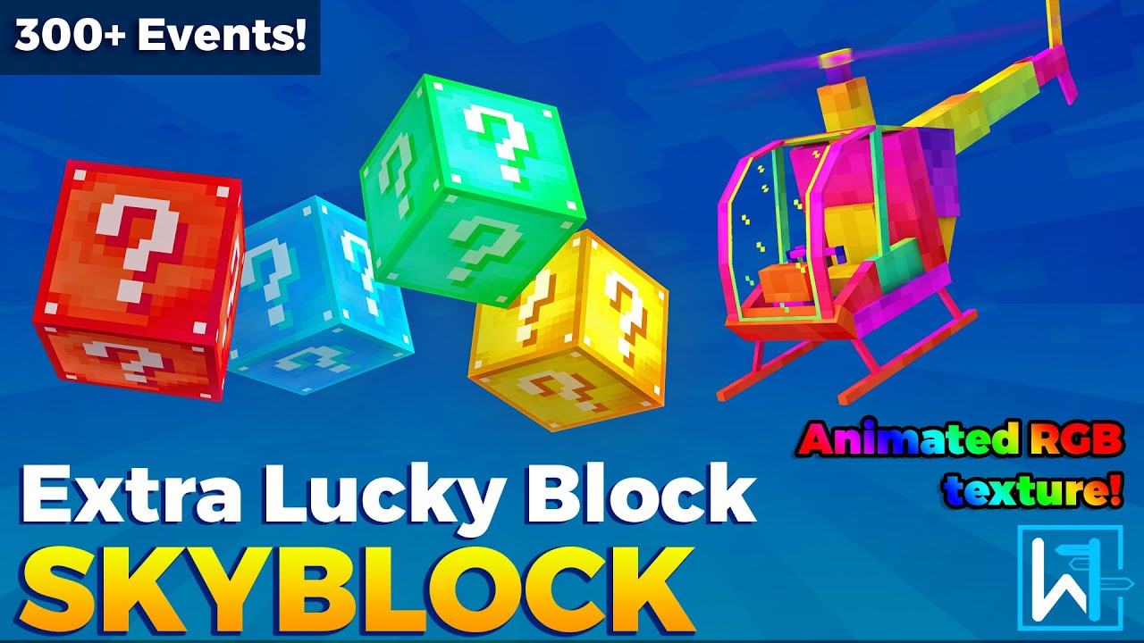 Extra Lucky Block Skyblock Minecraft Marketplace Map Youtube