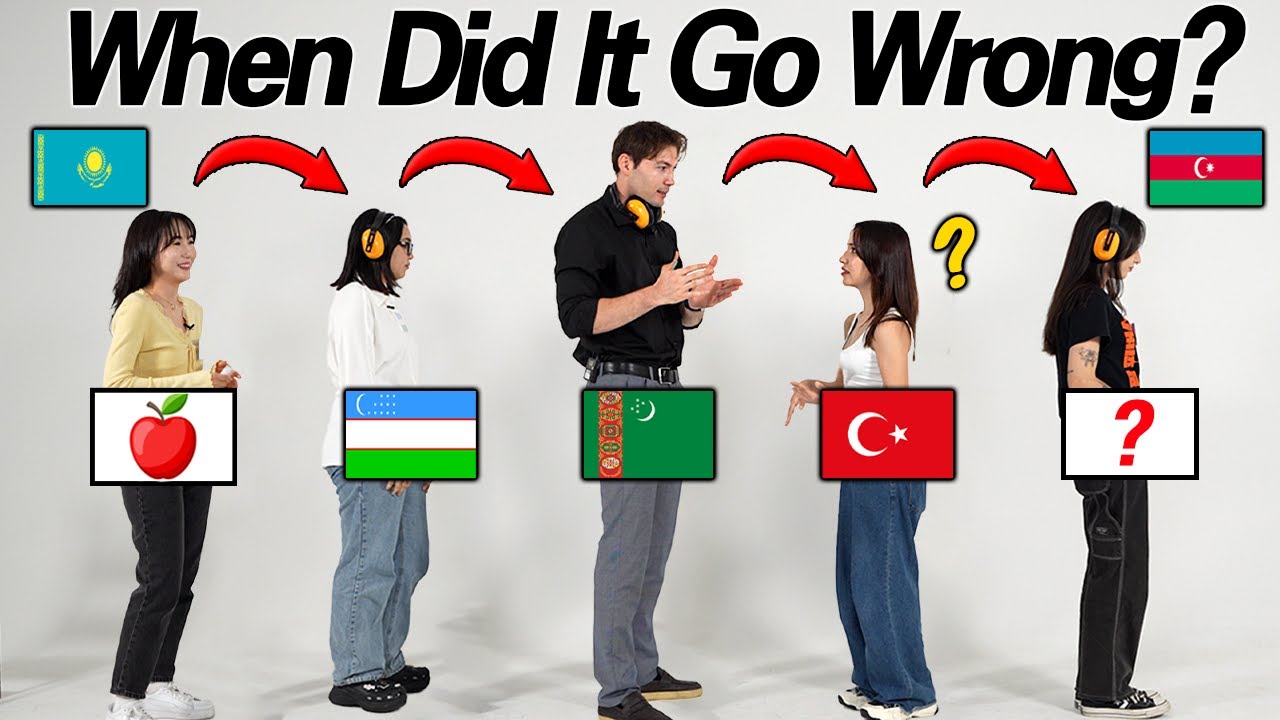 Тюркская семья играет в телефонную игру на своих языках! Могут ли они понять друг друга?