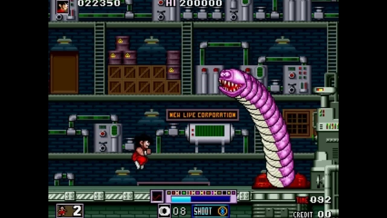 Thunder Hoop (Arcade) Tornado Boss Battle