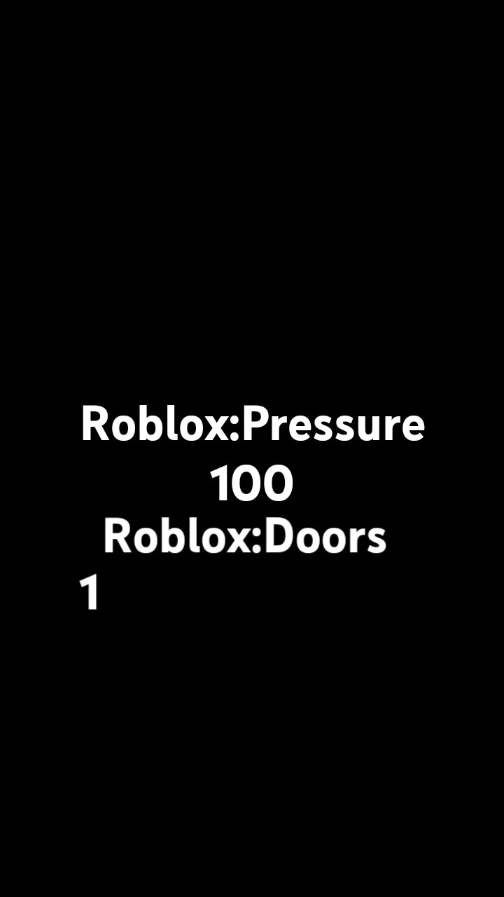 Roblox Pressure Or Doors YouTube Oar2 