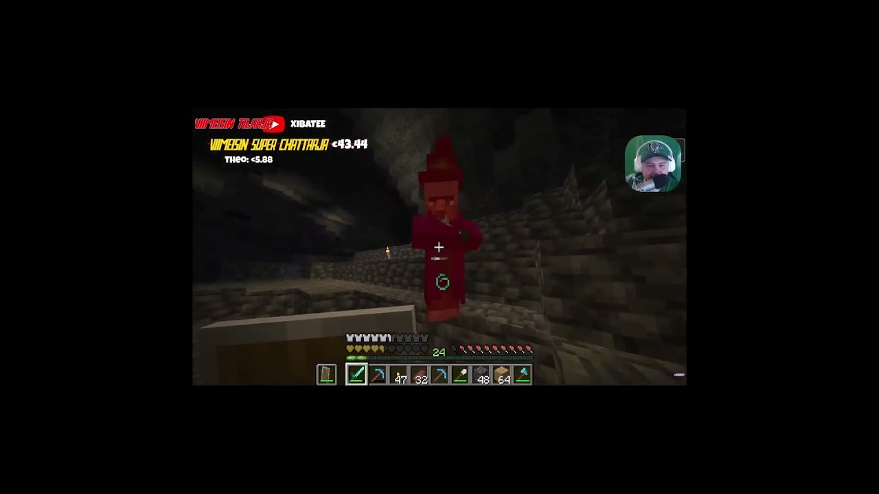 Minecraft - Eteneminen ei olis kannattanut  #letsplay #minecraft #games #witch #skeleton #livestream