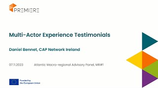 Perspective on the multi-actor approach by Daniel Bennet, CAP Network Ireland