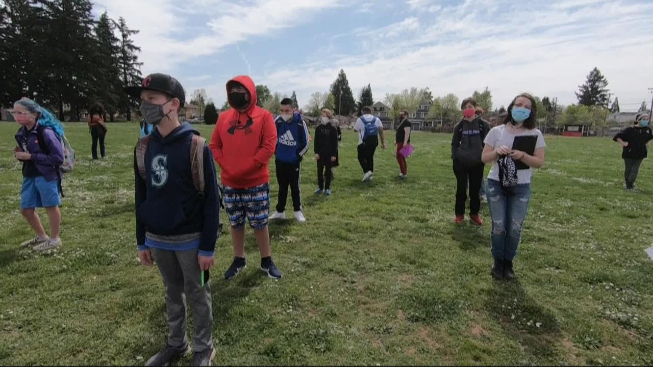 Portland secondary students start hybrid learning