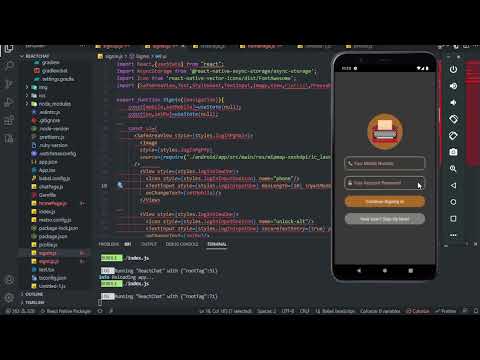 Signup and Signin - React Native Messenger Application - Cross-platform Application Development 1