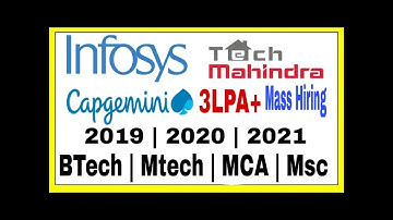 Infosys | CapGemini | Tech Mahindra Off Campus Drive 2022 | 2021 | 2020 | 2019 -Mass Bulk Job Hiring