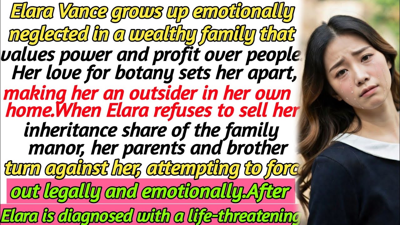 Elara is betrayed by her own family for money and inheritance, even being abandoned when her life