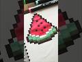 watermelon pixel art | #shorts #shortsfeed #pixelart #minecraft
