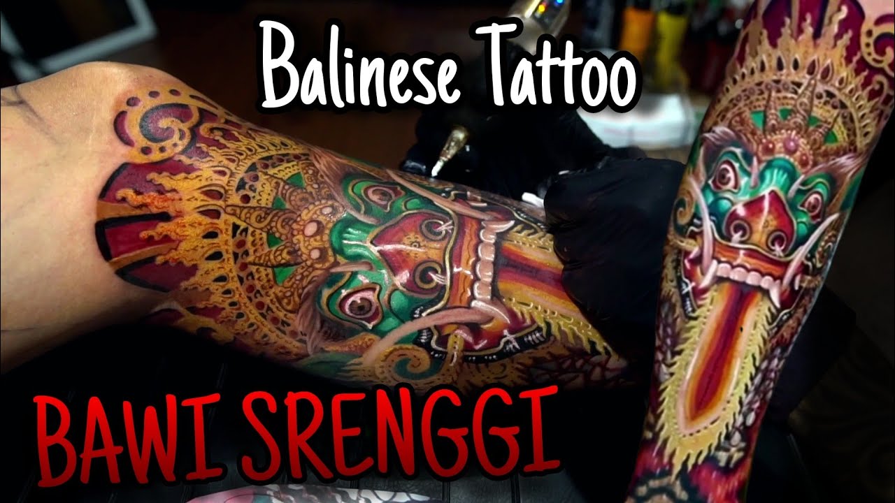 Balinese Mask Tattoo 