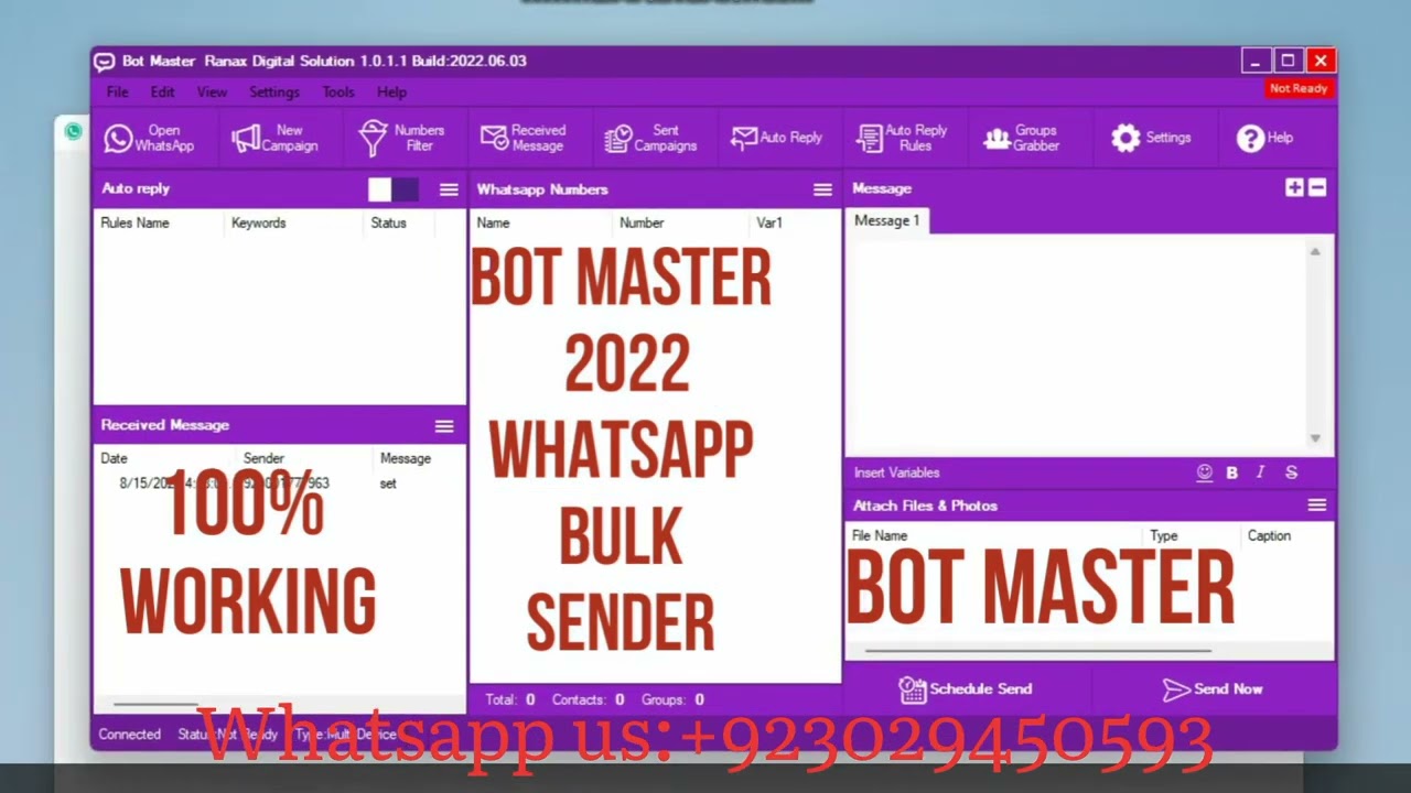 Whatsapp Bulk sender Whatsapp marketing software Bot Master Software || Whatsapp Bulk Message Sender