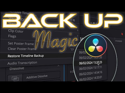 RESTORE Back UpTimeline FEATURE in DaVinci Resolve 18 is THE BEST
