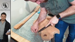 Prep work and belly carve on the Precision Guitar Kits LP