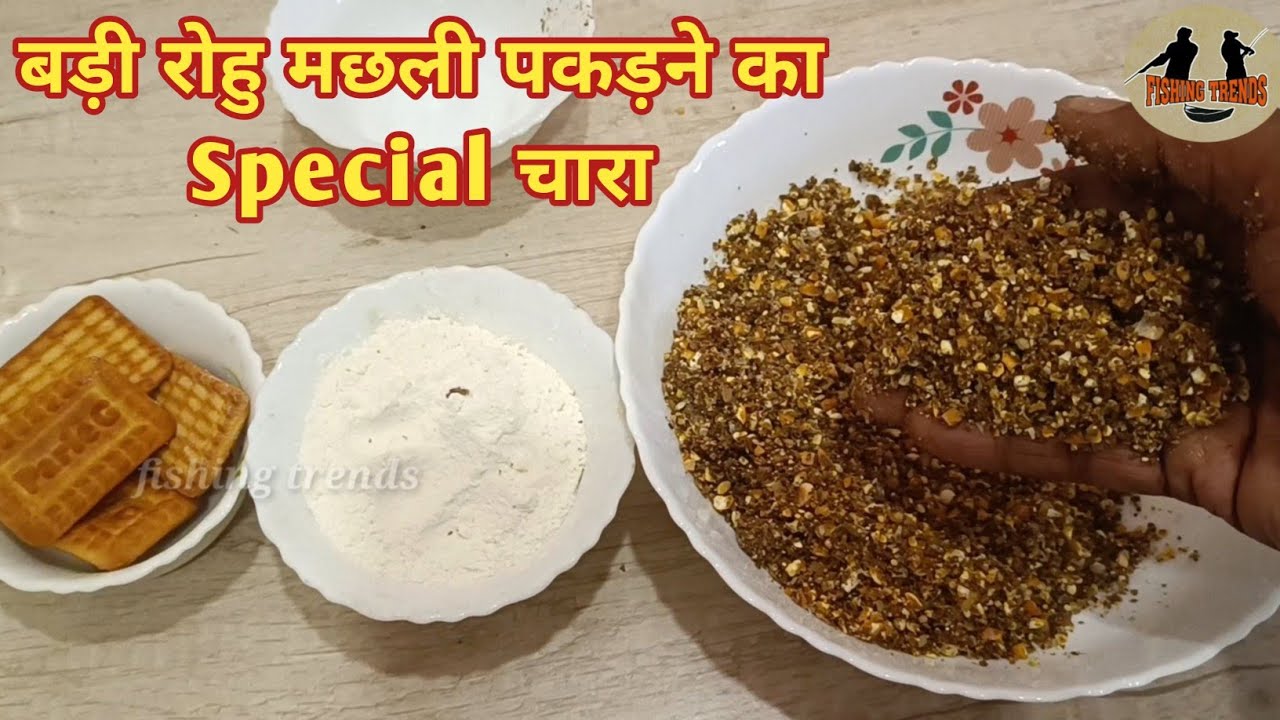 रोहु मछली का 100℅ लिस्ट चारा | Rohu Fish Bait | Rohu Fish Hook Bait | 
