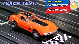 Auto World Thunderjet HO slot car 70 Corvette TRACK TEST!