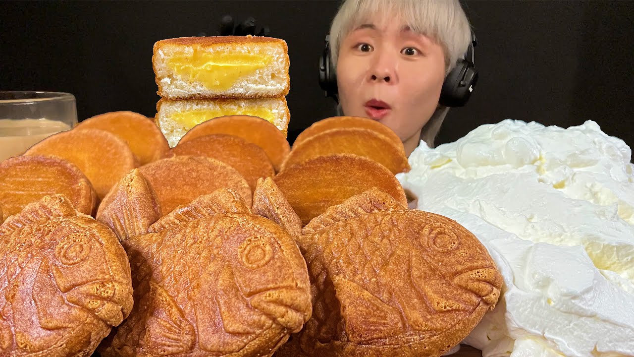 ASMR 揚げたい焼き&今川焼き大食い‼️〜見た目は大人、頭脳は子供、それでもみんな生きているんだ〜【咀嚼音】