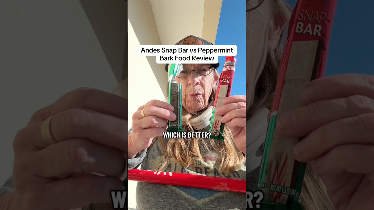 Which is better? Andes Snap Bar vs Peppermint Bark Snap Bar Food Review 