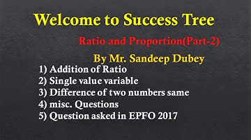UPSC EPFO 2020 - Free Course - Maths - Lecture 12 - Ratio & Proportion (Part-2) By Mr. Sandeep Dubey