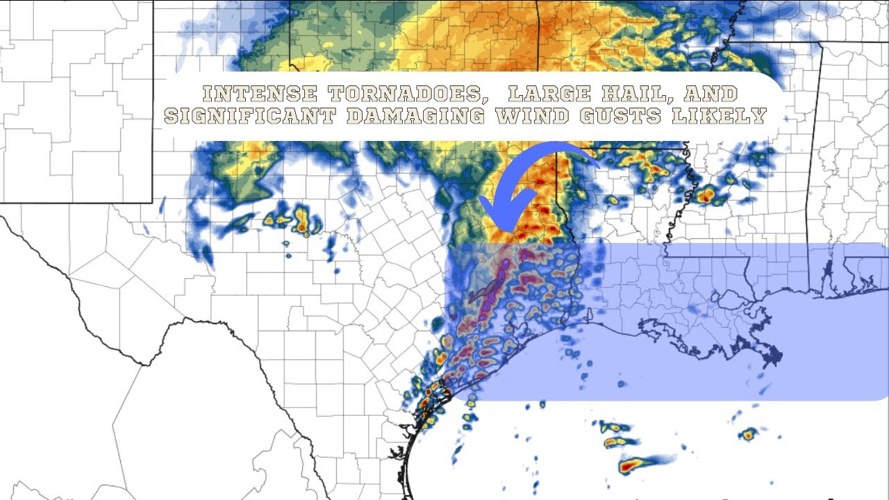 SIGNIFICANT tornado risk Tomorrow across the Gulf Coast - YouTube