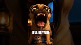 He thought the house was empty... until the Pug woke up! 🐾💢