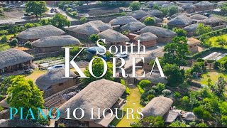 Relaxation 4K - 한국의 농촌 마을과 호수 [집중 공부 힐링 편안함 휴식 감성 명상 태교음악 카페음악]