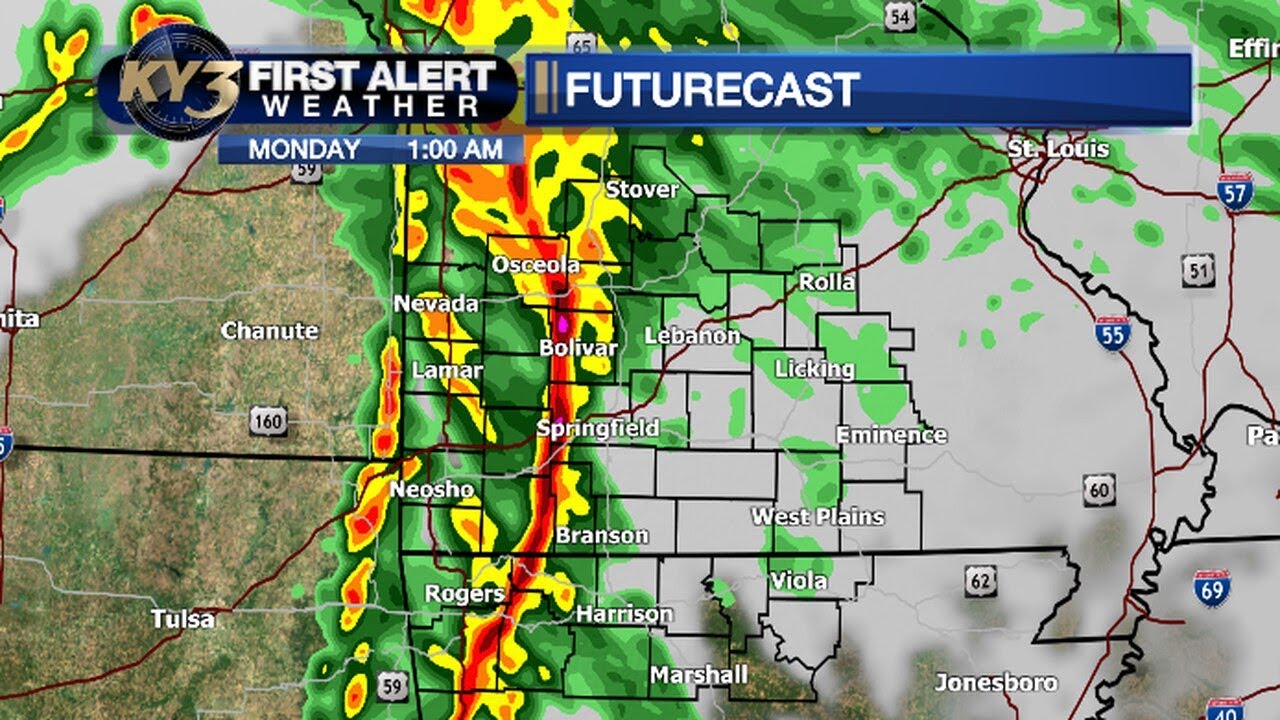Strong to severe storms tonight - YouTube