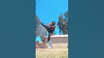 Practicing the Jackknife kick #shorts #tricking