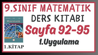 9.Sınıf Matematik Ders 1.Kitap 1.Uygulama Sayfa 92-93-94-95 Cevapları - Doğrusal Referans Fonksiyon