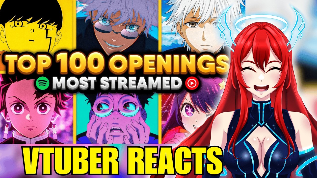FIRST TIME Watching Top 100 Most Streamed Anime Openings of All Time - VTuber Reaction