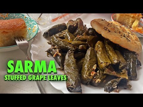 Sarma ( Stuffed Grape Leaves ) | yayla çorbası ( Yogurt Soup ) Turkish Food is SHARAAAAAAAP!!!