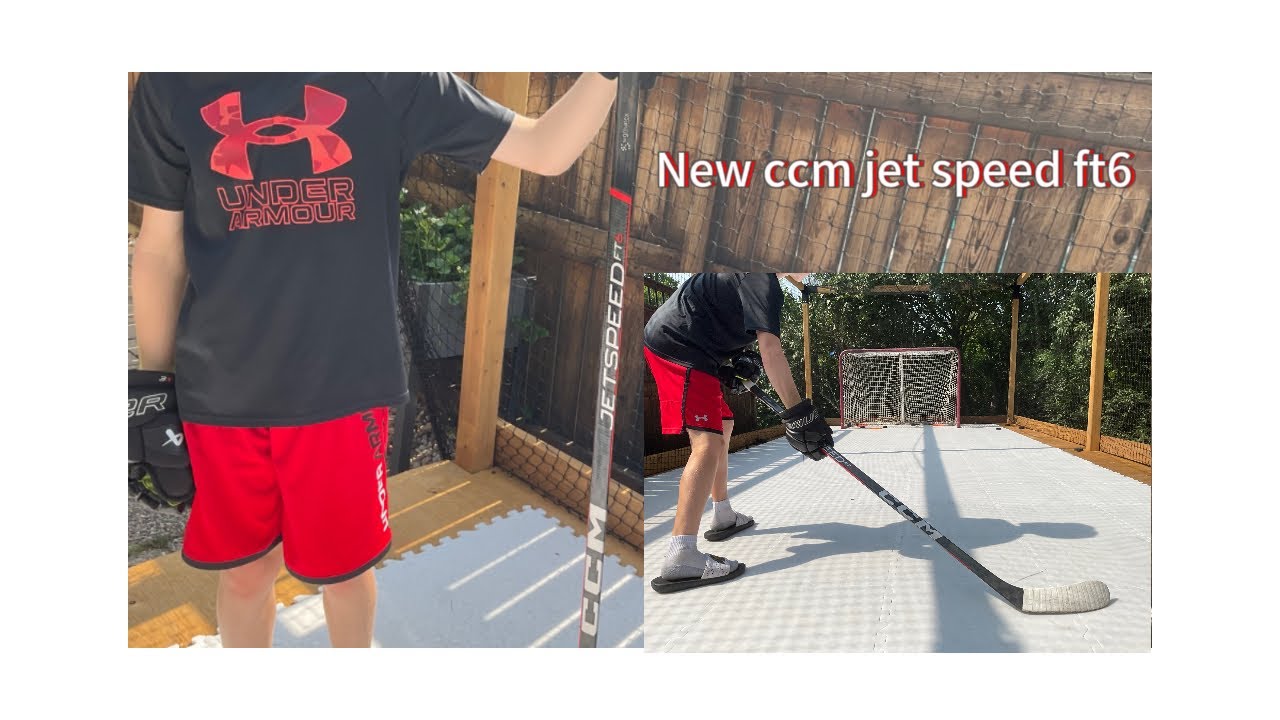 Shooting pucks with the new ccm jetspeed ft6 YouTube