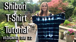 SHIBORI TIE DYE FOR BEGINNERS- HOW TO TIE DYE A STRIPE SHIRT