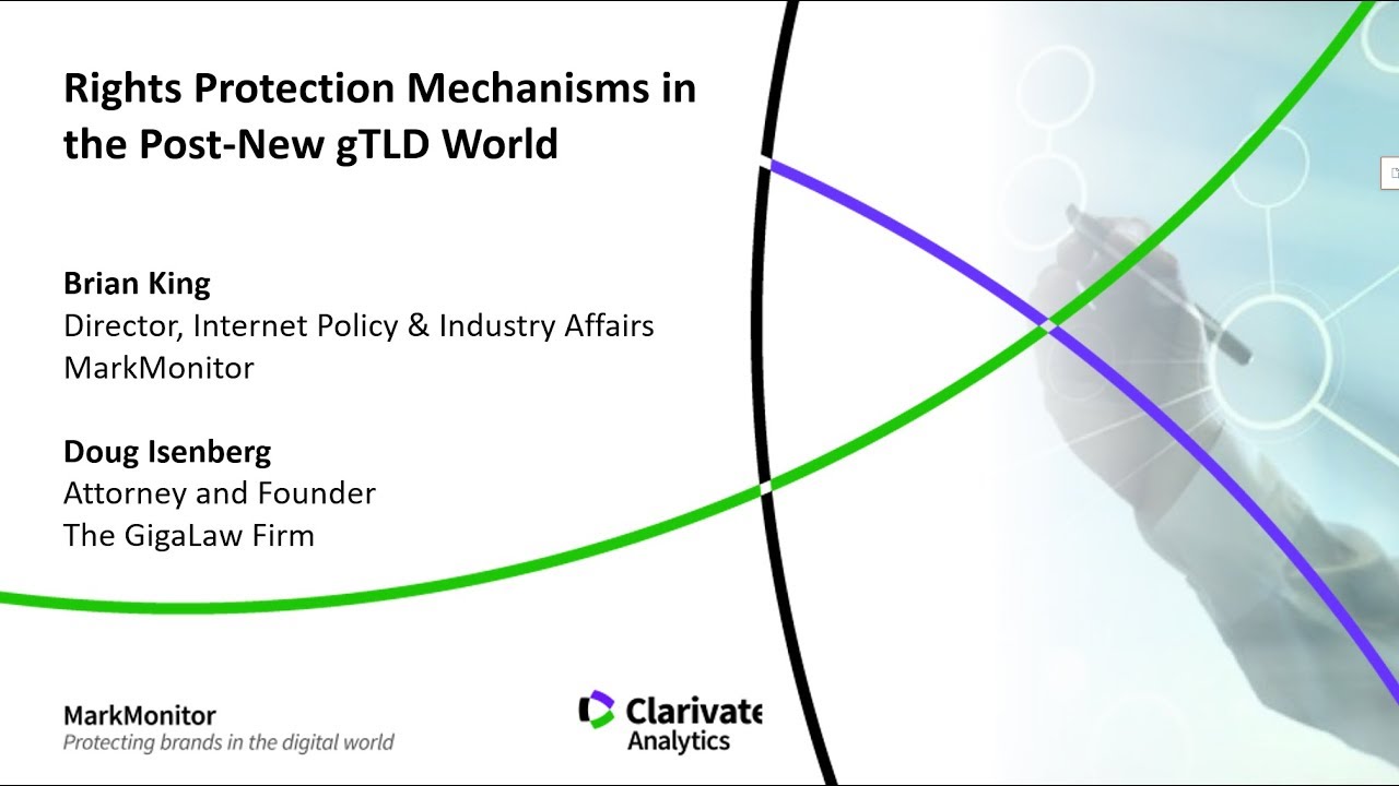 Rights Protection Mechanisms in the Post New gTLD World