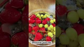 Eliminando pesticidas de las frutas