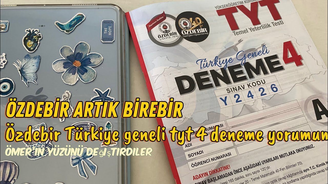 Özdebir Türkiye geneli deneme sınavı 4 yorumum #yksderece #yksdeneme 