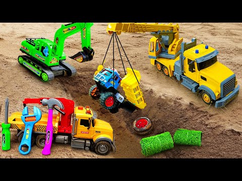 Mini tractor transporting | Radha Krishna Trolly | Making a team to rescue a stuck hay truck project