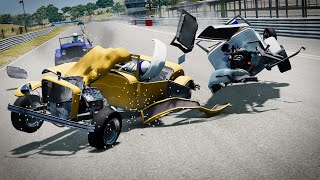 Realistic Old Car FATAL Racing Crashes #1 - BeamNG Drive