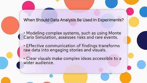 When Should Data Analysis Be Used in Experiments? - Strange Science HQ