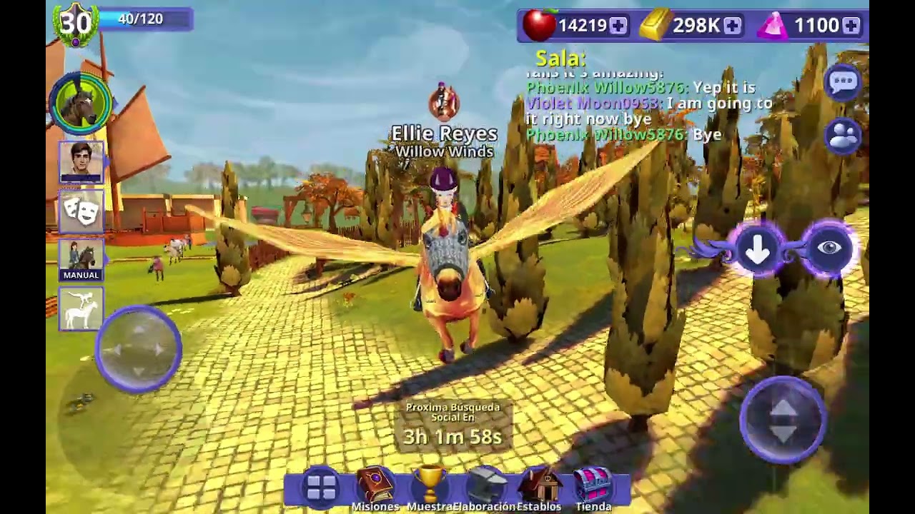 Acompañame a montar por primera vez un fyre pegasus en horse riding tales #games 