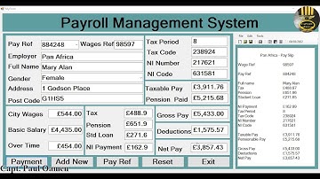 Overview of Advanced Payroll Management Systems Created with MS Access Database in Visual C++