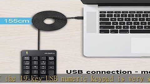 MOFII Wired Number Pad Numeric Keypad Silent 19 Keys USB Numpad, Portable Financial Accounting Keyb