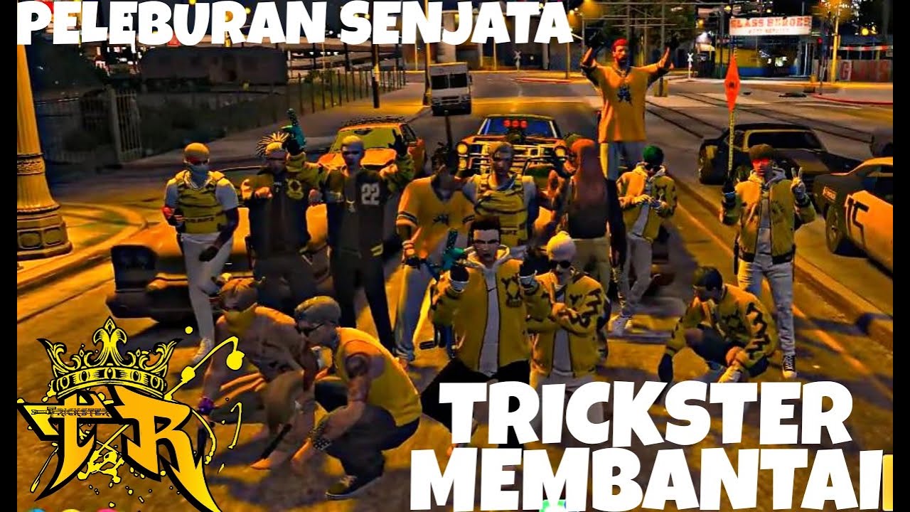 PELEBURAN SENJATA TRICKSTER MEMBANTAI 2 FRAKSI DAN POLISI !!!! - GTA V ROLEPLAY #hopefullyrp