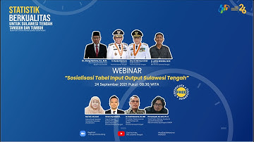 Webinar Sosialisasi Tabel Input Output (IO) 2016 Provinsi Sulawesi Tengah