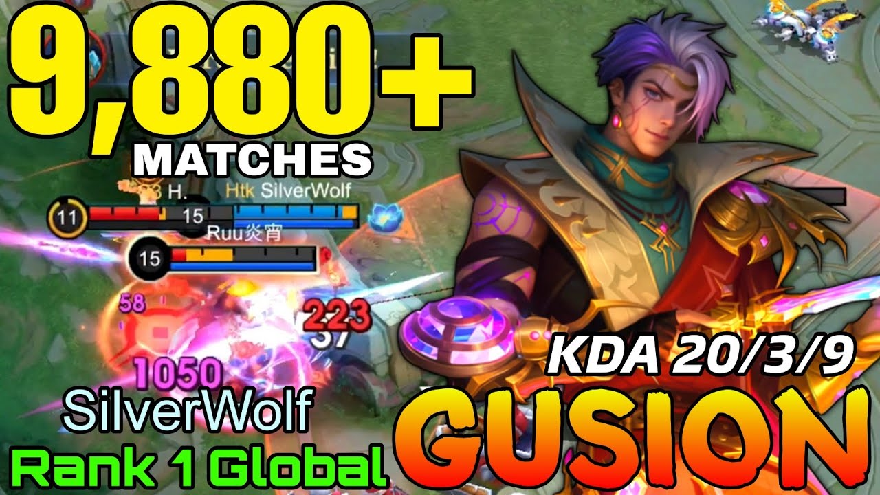 9,880+ Matches Gusion Aggressive Carry - Top 1 Global Gusion by SilverWolf - Mobile Legends
