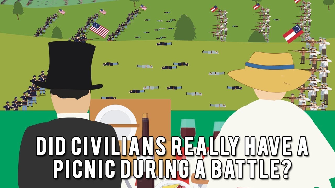 Did civilians really have a picnic during a battle