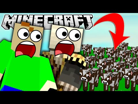 100 Minecraft Cows KILLED Me And SpyCakes!