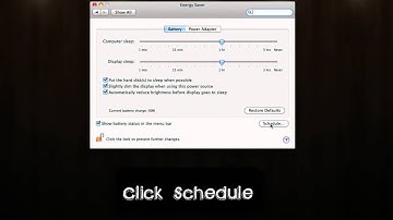 Schedule Start Up and Shut Down Times Mac!