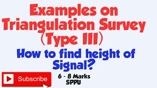 Example on Intervisibility and Height of Signal/Scaffolding in Triangulation Survey Type 3