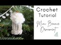 Crochet Mini Beanie Ornament Tutorial - Free Crochet Pattern