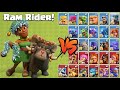 Ram Rider vs All Troops! - Clash of Clans