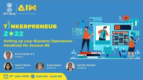 ATL Tinkerpreneur 2022 | Setting Up Your Business Operations